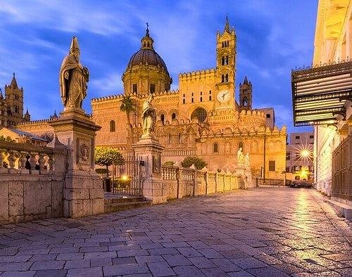 Palermo Cathedral at dusk